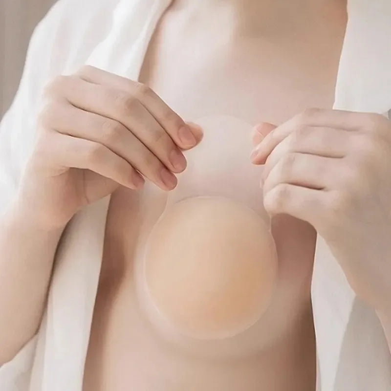 Silicone Nipple Covers – Reusable Adhesive Invisible Bra Petals Nipple Cover Pads Babs
