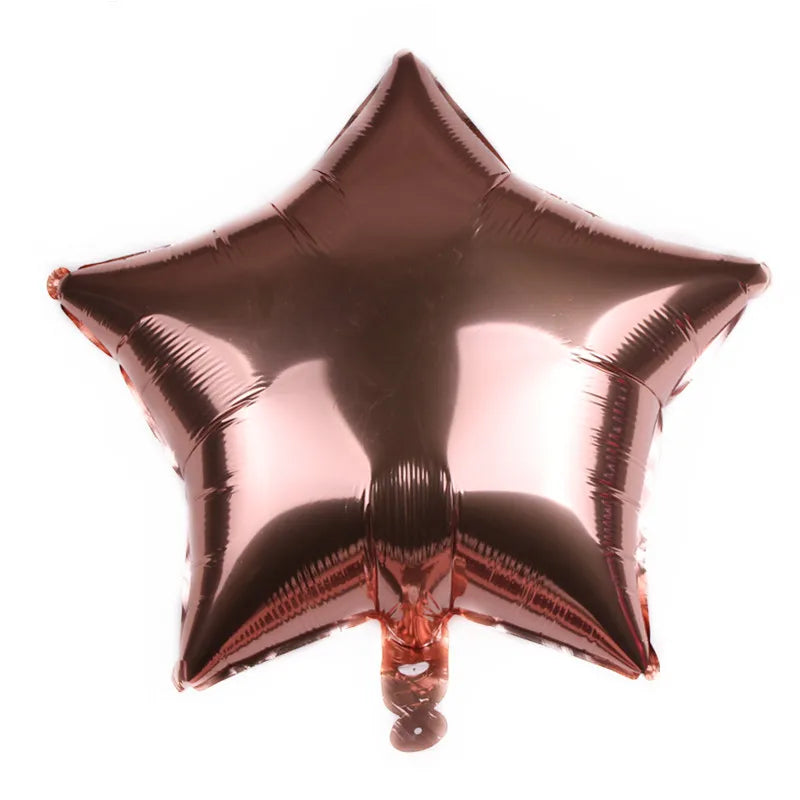 18" Star & Heart Foil Balloons for Parties & Weddings (5–50 pcs)