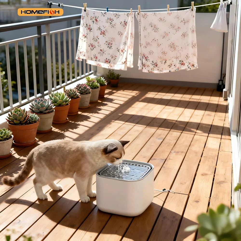 3L USB Electric Cat Water Fountain – Auto Filter, Mute Pump Cat Water Fountain Babs
