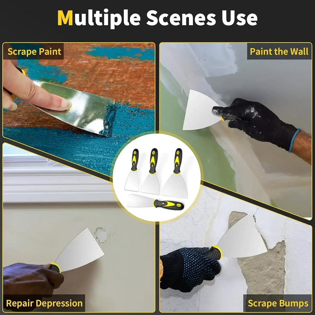15-in-1 Stainless Steel Putty Knife & Paint Scraper Set Putty Knife Set Babs