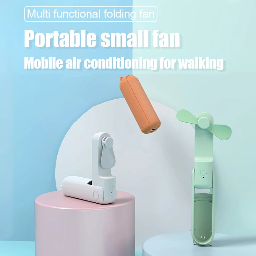 Foldable Portable Mini Fan – USB Rechargeable Handheld Fan Handheld Mini Fan Babs