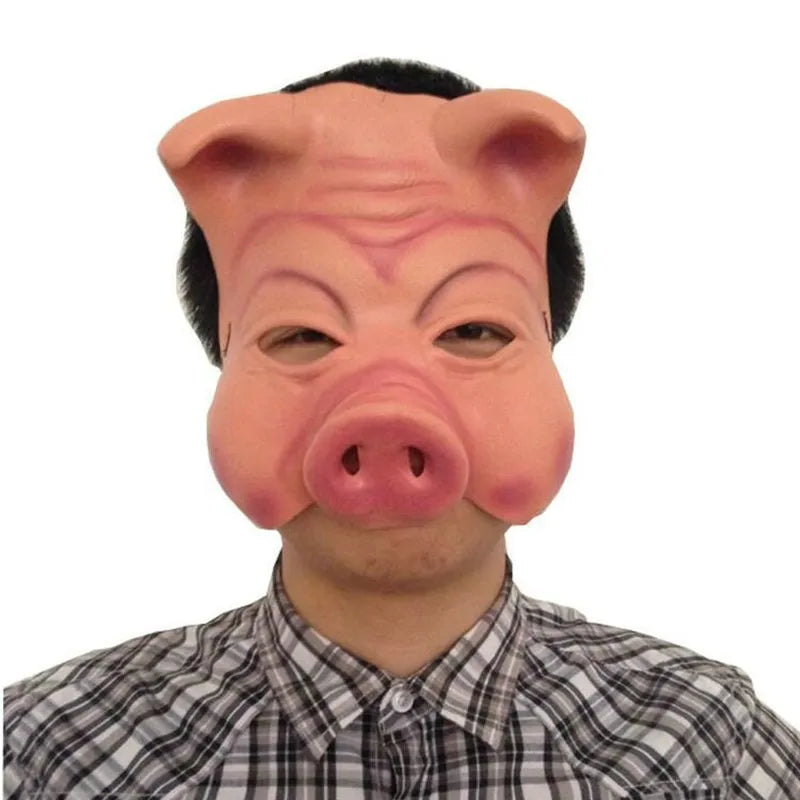 Scary Pig Head Latex Mask – Halloween Cosplay Costume Latex Costume Mask Babs Default Title