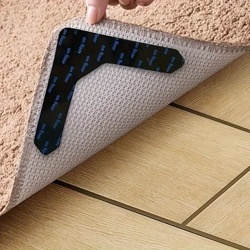 4pcs Non-Slip Carpet Gripper Stickers – No-Drill Rug Grippers Rug Gripper Stickers Babs