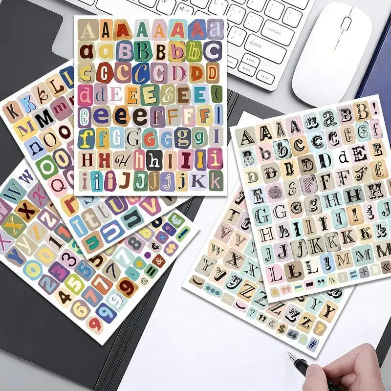 Vintage Retro Alphabet Letter Stickers for Scrapbooking & DIY DIY Craft Stickers Babs D