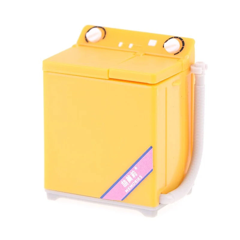 Dollhouse Miniature Washing Machine Model – ABS Doll Furniture Dollhouse Miniature Furniture Babs Yellow