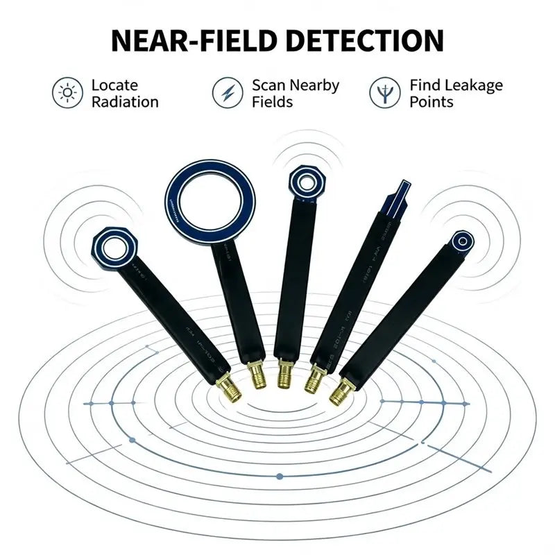 EMC EMI Near-Field Probe Set 9KHz–7GHz Half Shield Antenna 5Pcs EMI Near-Field Probe Set Babs