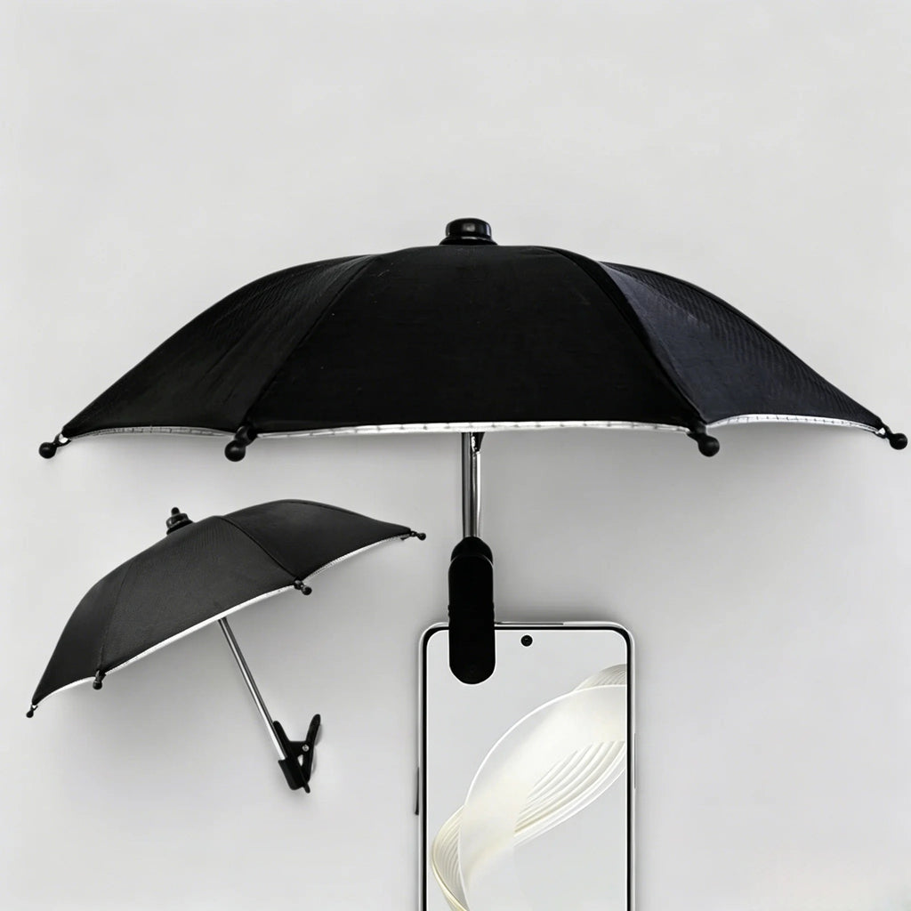 Clip-On Phone Umbrella Holder – Sunshade & Rainproof Stand Phone Umbrella Holder Babs
