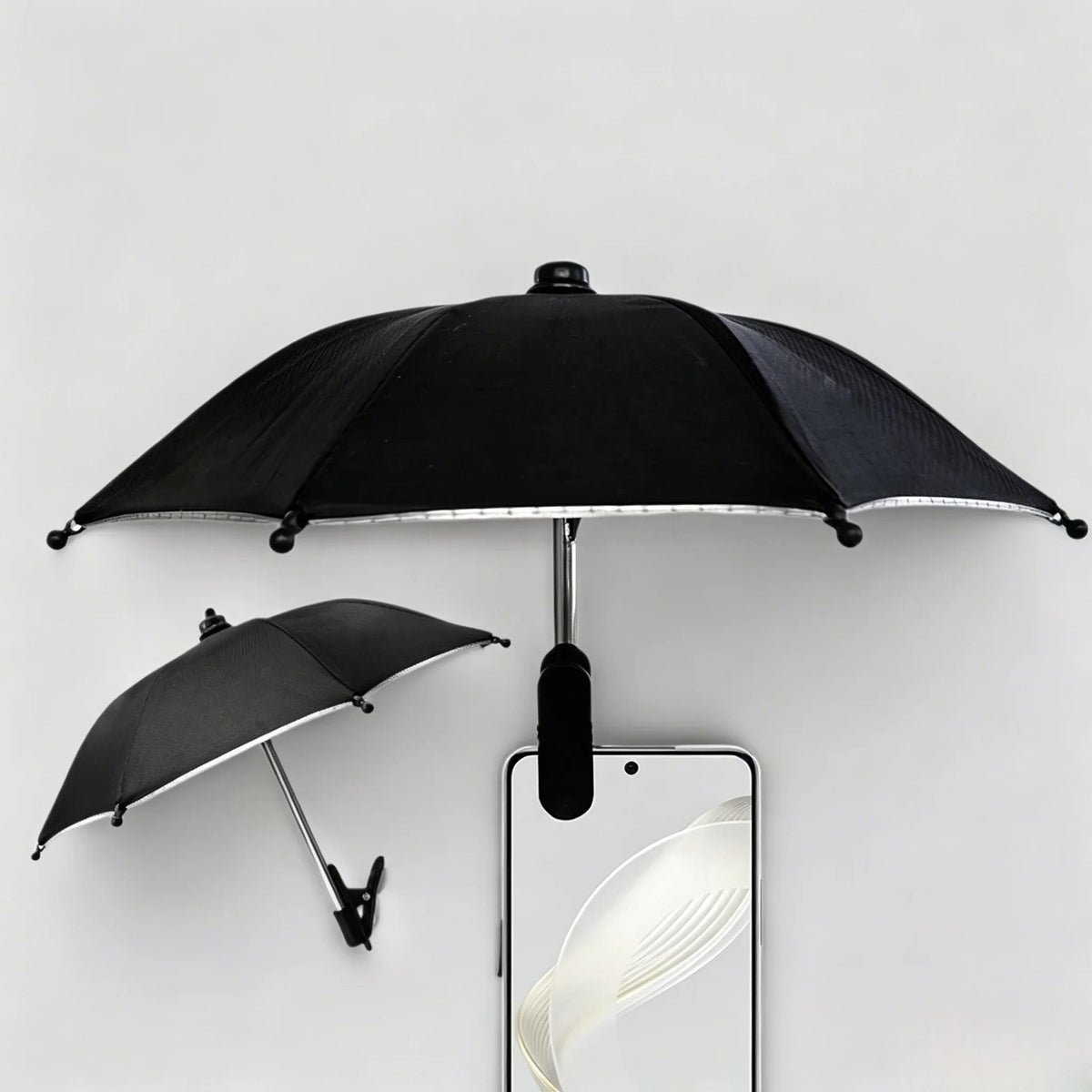Clip-On Phone Umbrella Holder – Sunshade & Rainproof Stand Phone Umbrella Holder Babs
