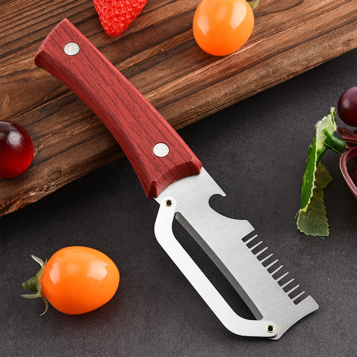 3-in-1 Stainless Steel Vegetable Peeler & Scallion Cutter Vegetable Peeler Babs