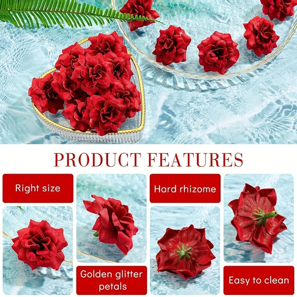 10/20Pcs Silk Artificial Rose Heads for Wedding & Home Decor Artificial Silk Flowers Babs