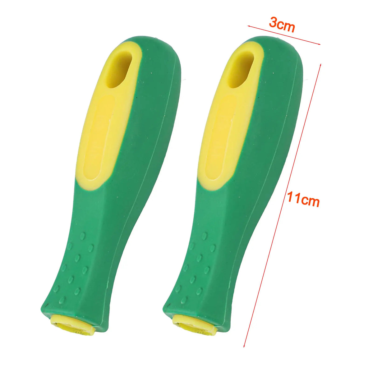 4Pcs Rubber File Handles 110mm – Round & Rectangular Replacement File Handle Set Babs