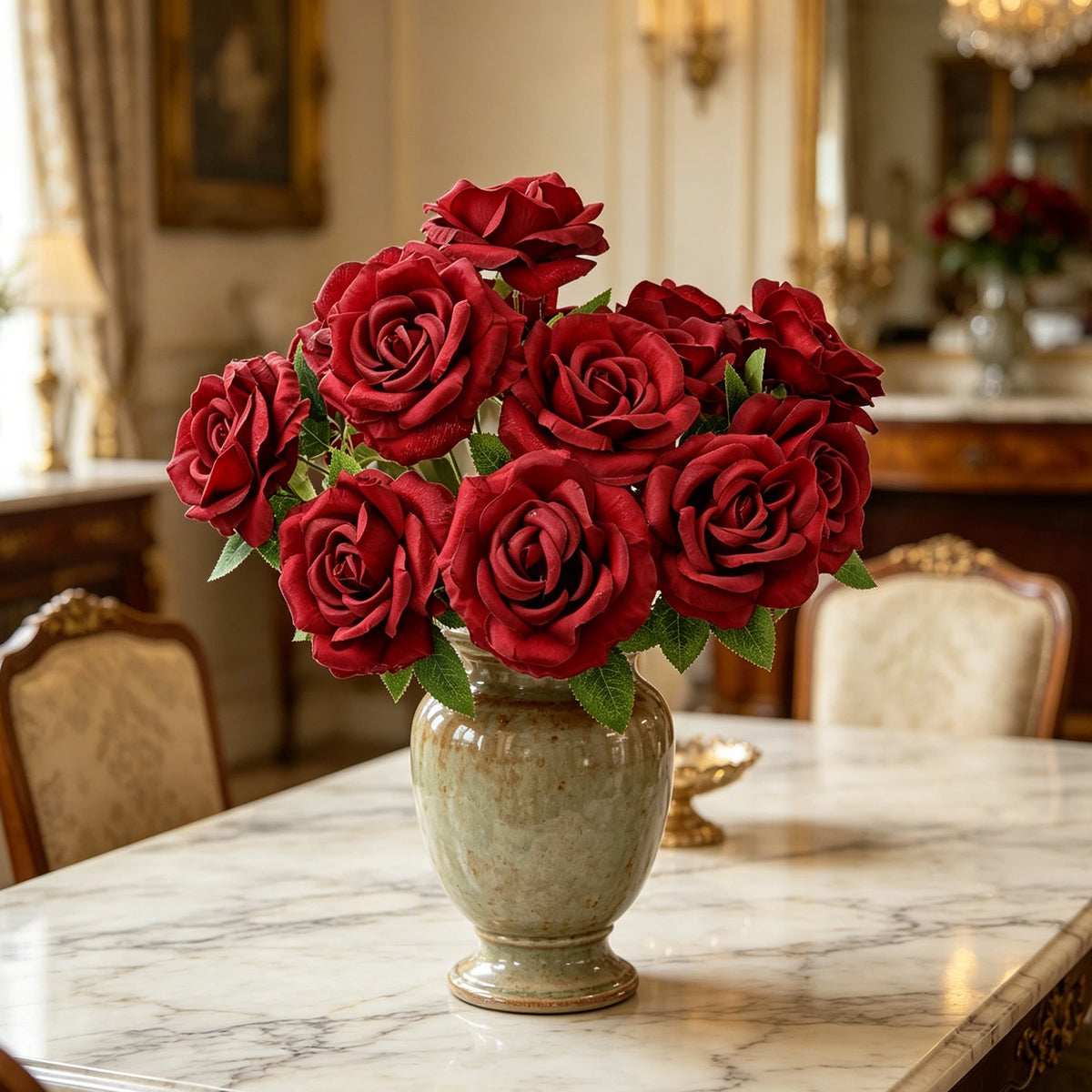 Artificial Silk Rose Bouquet – Wedding & Home Decor Artificial Flower Bouquet Babs