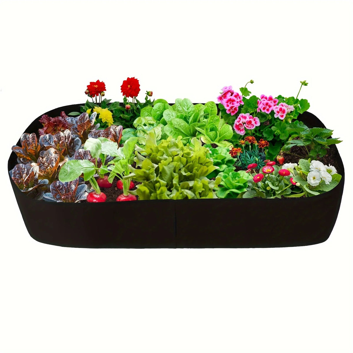 Breathable Fabric Raised Garden Bed | Rectangular Grow Bag Fabric Grow Bag Babs