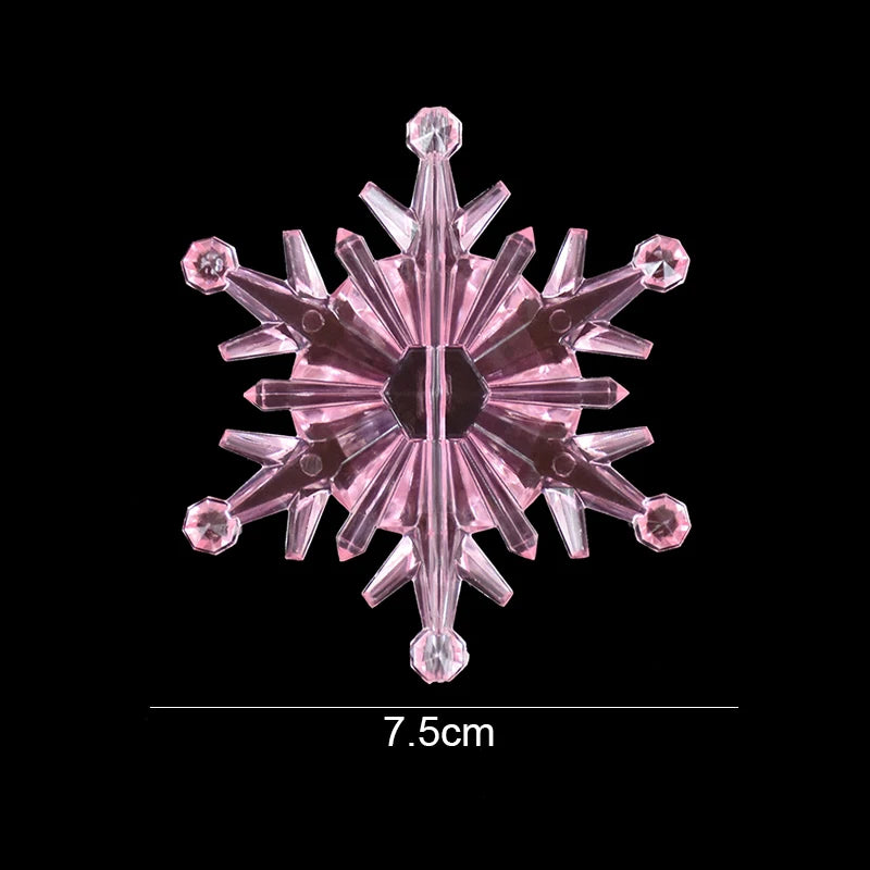 10Pcs Acrylic Snowflake Christmas Ornaments – Tree Pendants Christmas Ornaments Babs B04 (1)