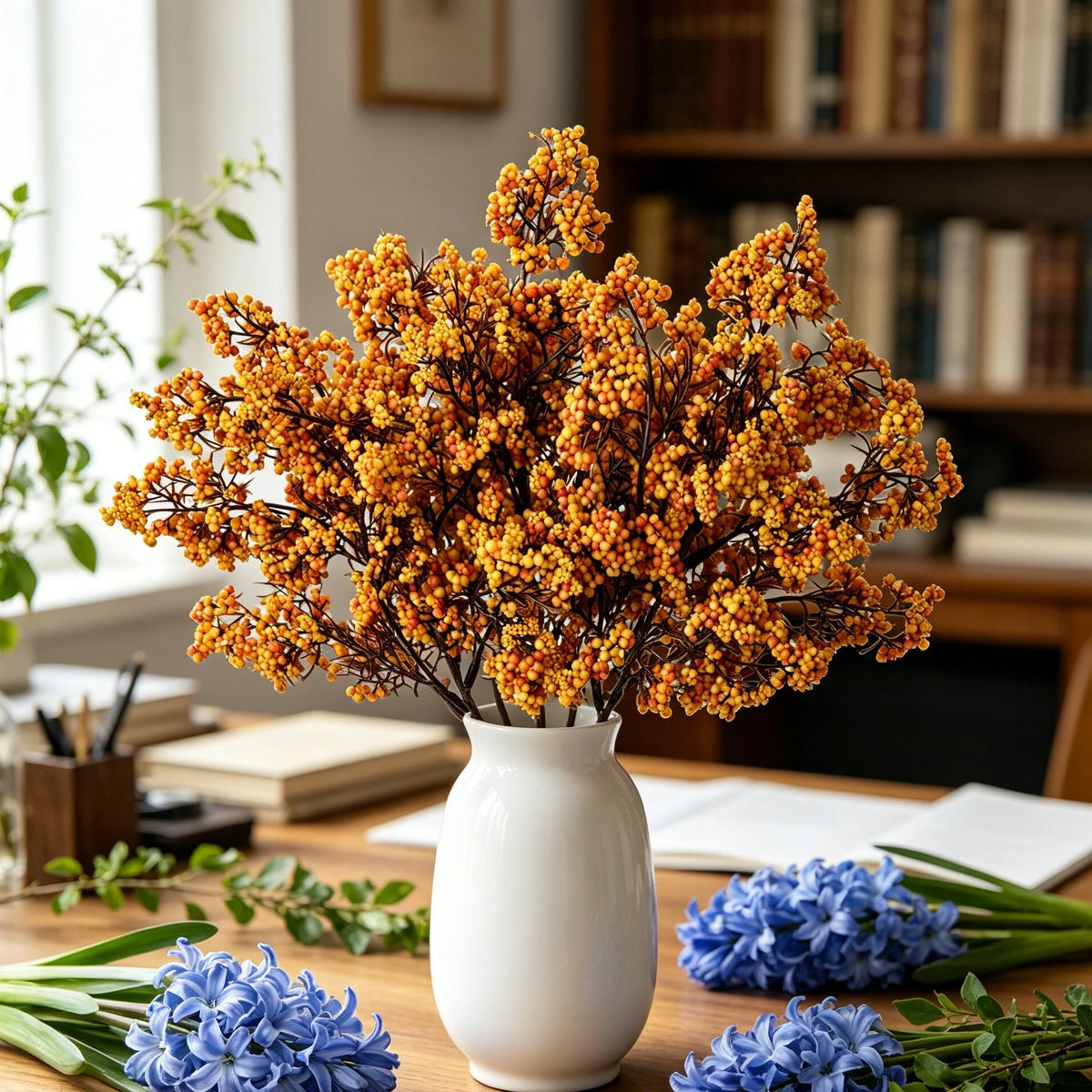 Artificial Winterberry Branch – Wedding & Holiday Home Décor Artificial Flower Branch Babs