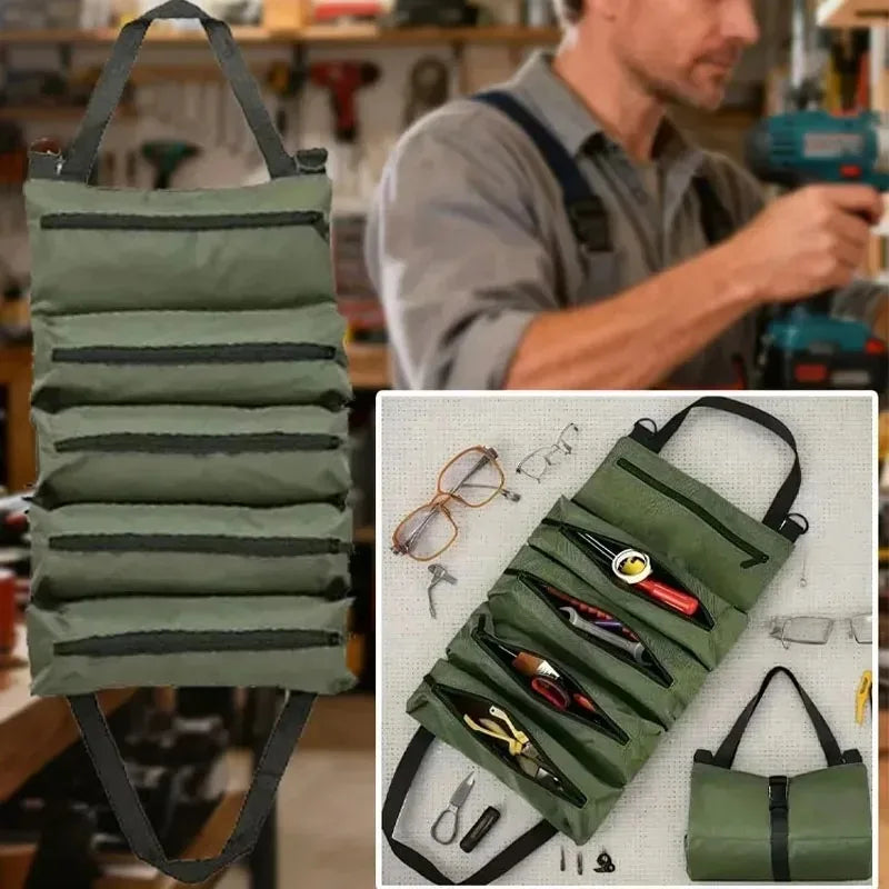 Roll-Up Multi-Pocket Tool Bag Organizer – 1 to 4 PCS Tool Roll Organizer Babs