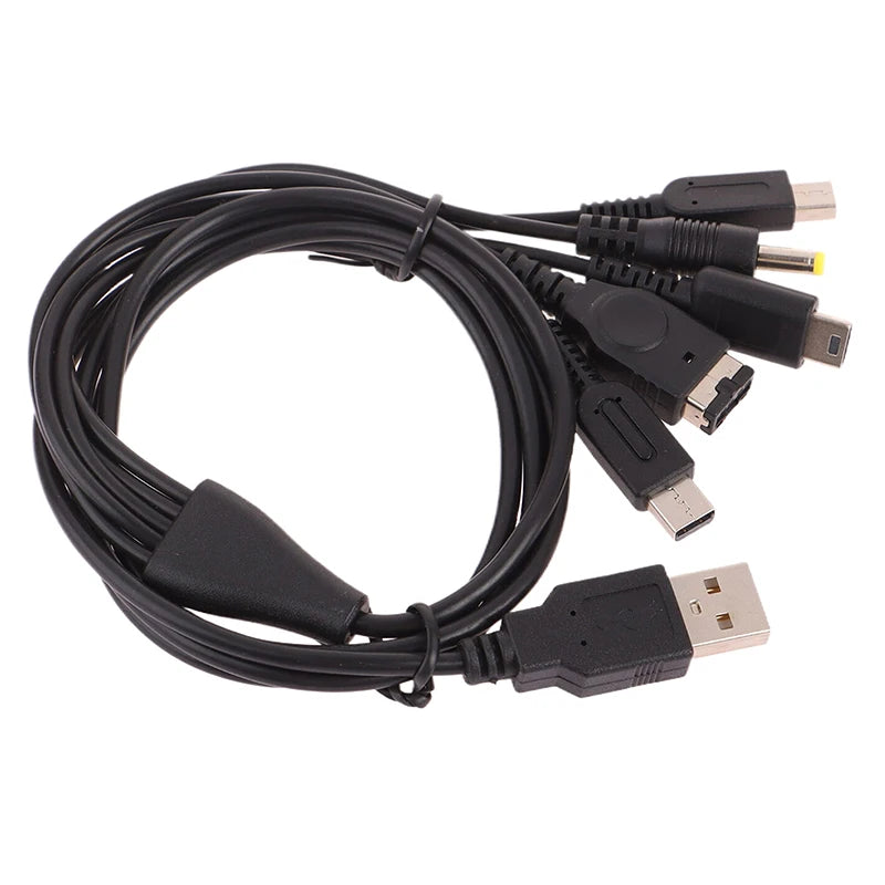5-in-1 USB Charging Cable 1.2M for Nintendo 3DS DS Wii U GBA SP USB Charging Cable Babs