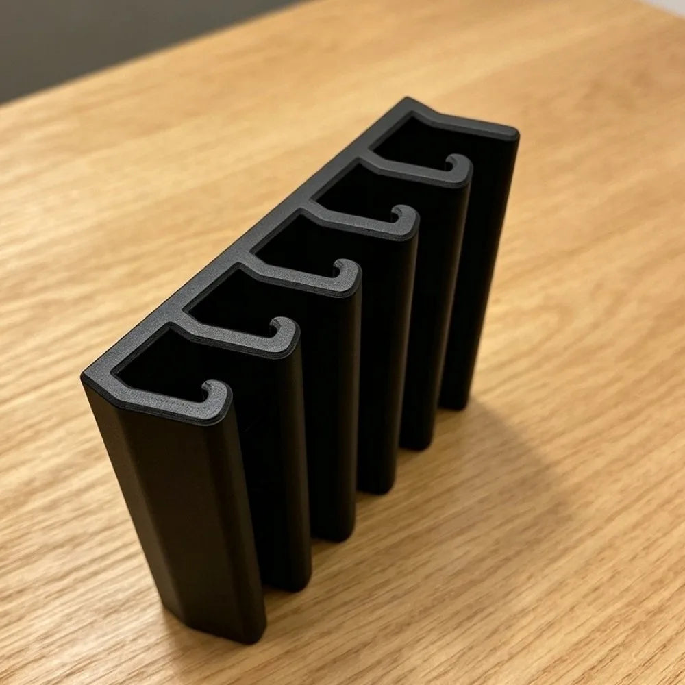 Wall-Mounted Lid Storage Rack – 5-Slot Mold-Resistant Organizer Lid Storage Rack Babs Black