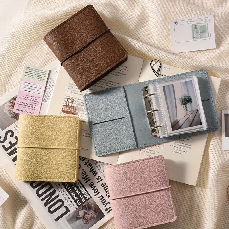 Mini Soft Leather Pocket Photo Album – 25 Sheets, 50 Pages Mini Photo Album Babs