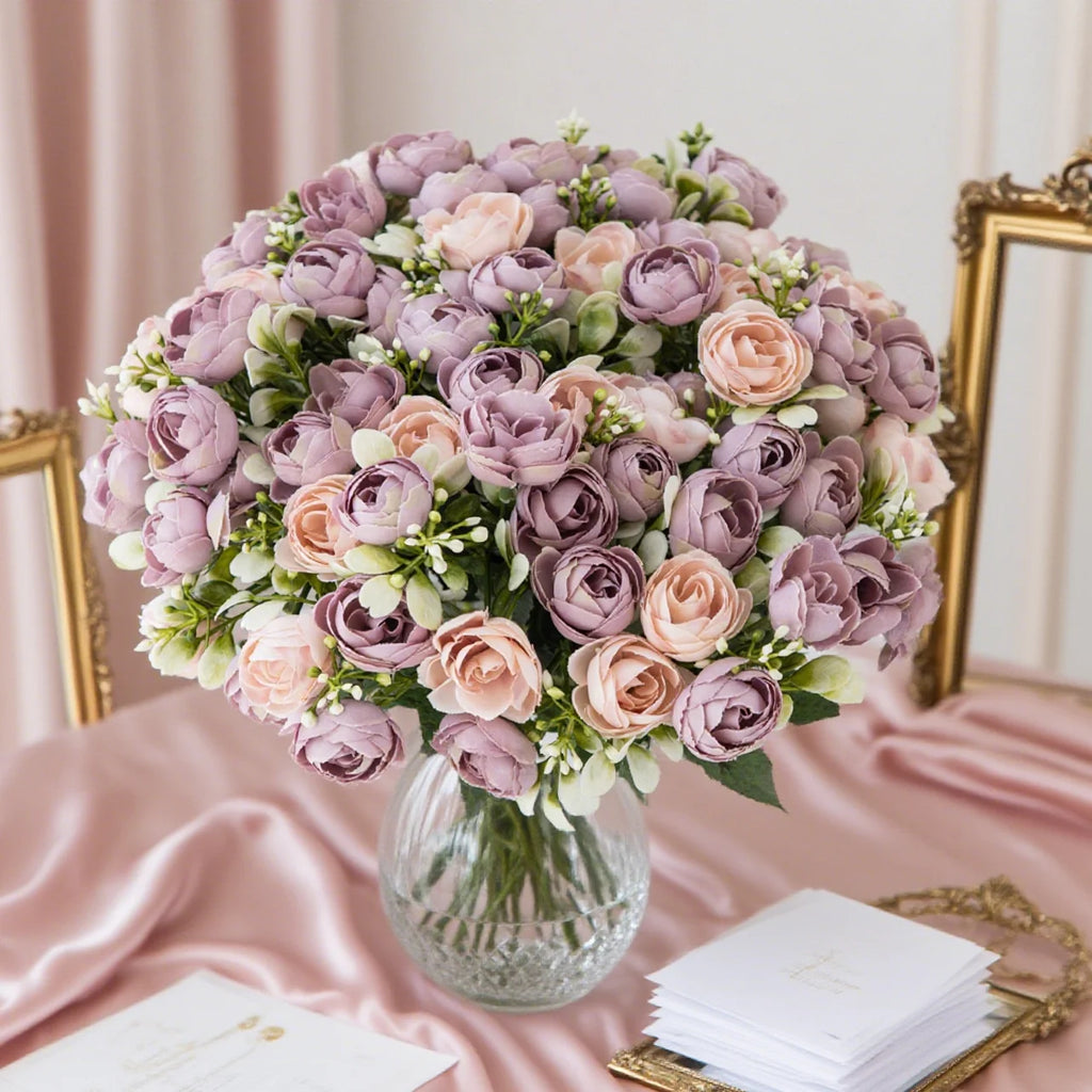Silk Rose Artificial Flowers – Wedding & Home Décor Bouquet Artificial Silk Flowers Babs