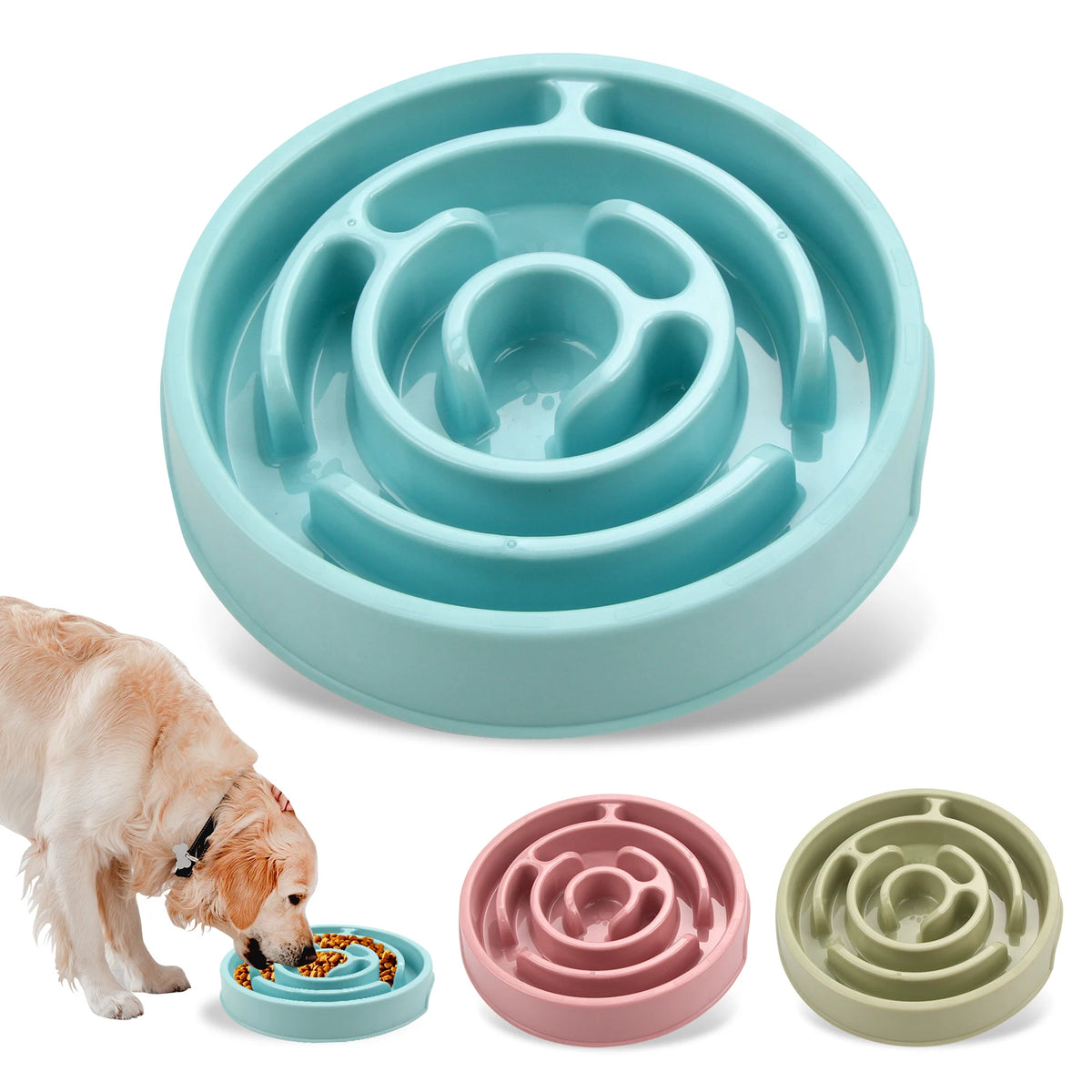 Pet Slow Feeder Bowl – Non-Slip Maze Dish for Dogs & Cats Slow Feeder Bowl Babs
