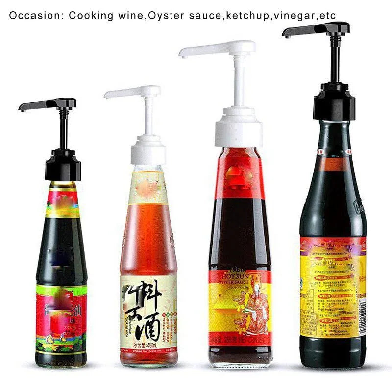 Bottle Pump Dispenser – Oyster Sauce, Ketchup & Vinegar Condiment Bottle Pump Babs