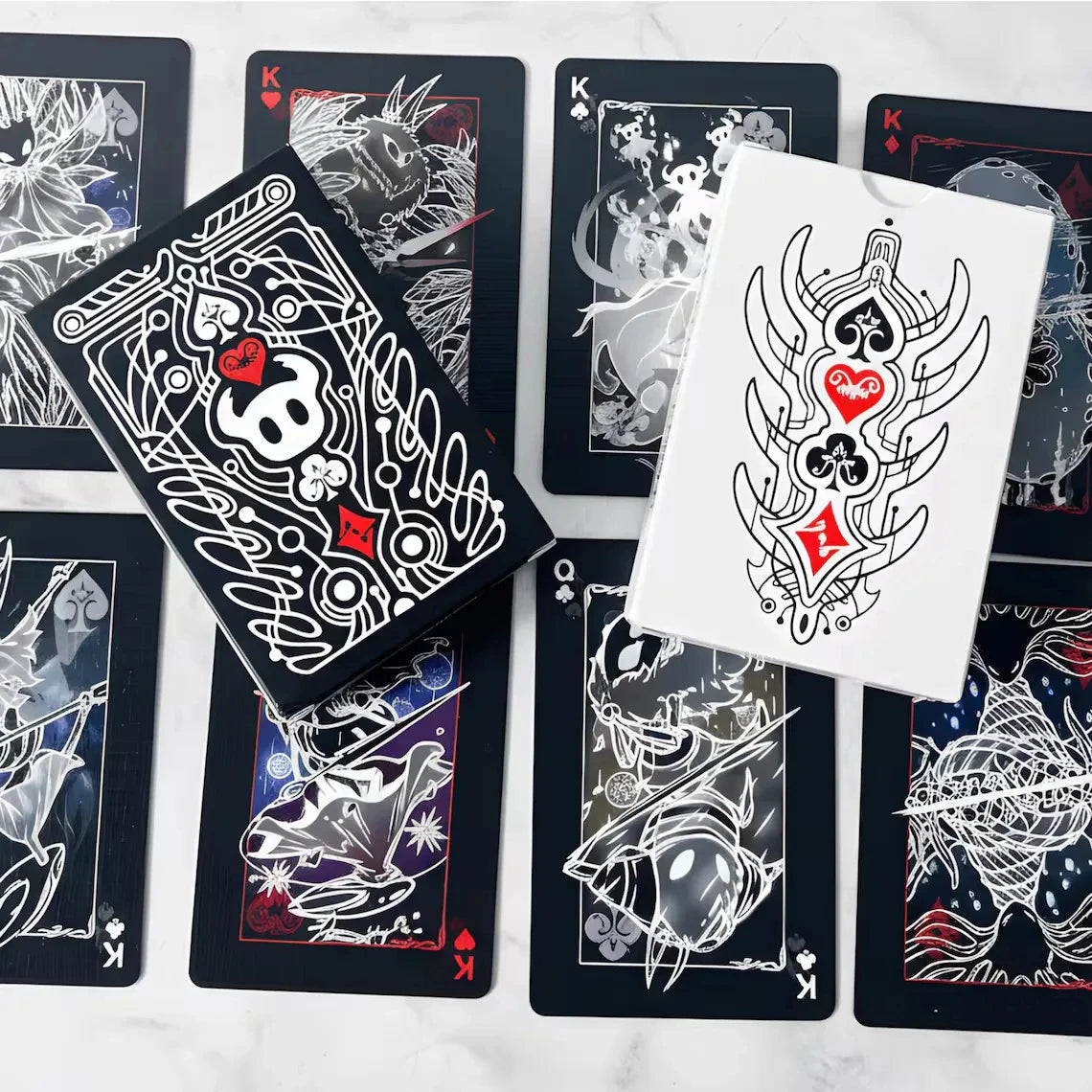 Hollow Knight Playing Cards – Black & White Poker Deck Gift Collectible Card Game Babs