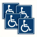 4-Pack Wheelchair Accessibility Sign Stickers – Waterproof Accessibility Sign Sticker Babs 4pcs