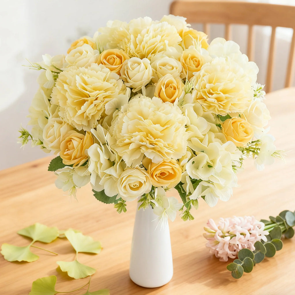 Artificial Silk Carnation Rose Bouquet – Wedding & Home Décor Artificial Flower Bouquet Babs