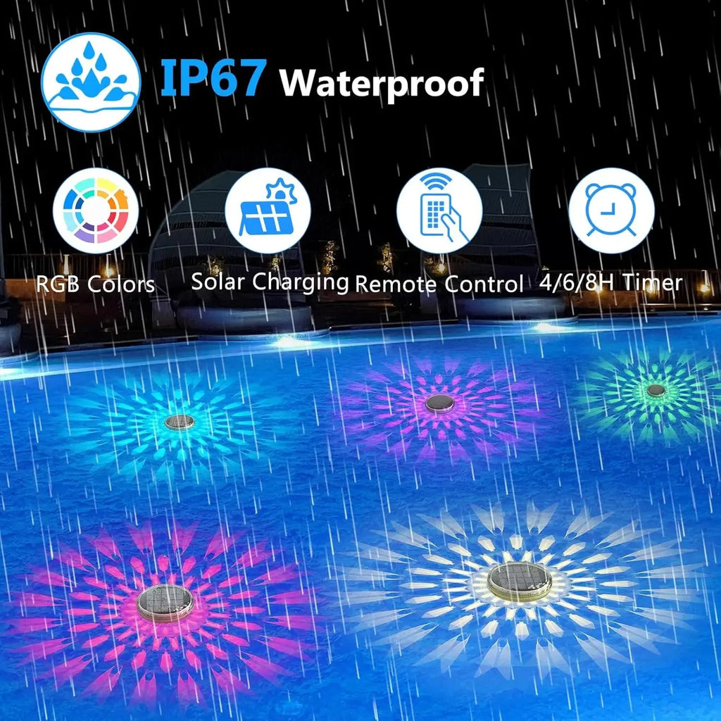Solar RGB Floating Pool Light – Color Changing Waterproof LED Floating Pool Light Babs