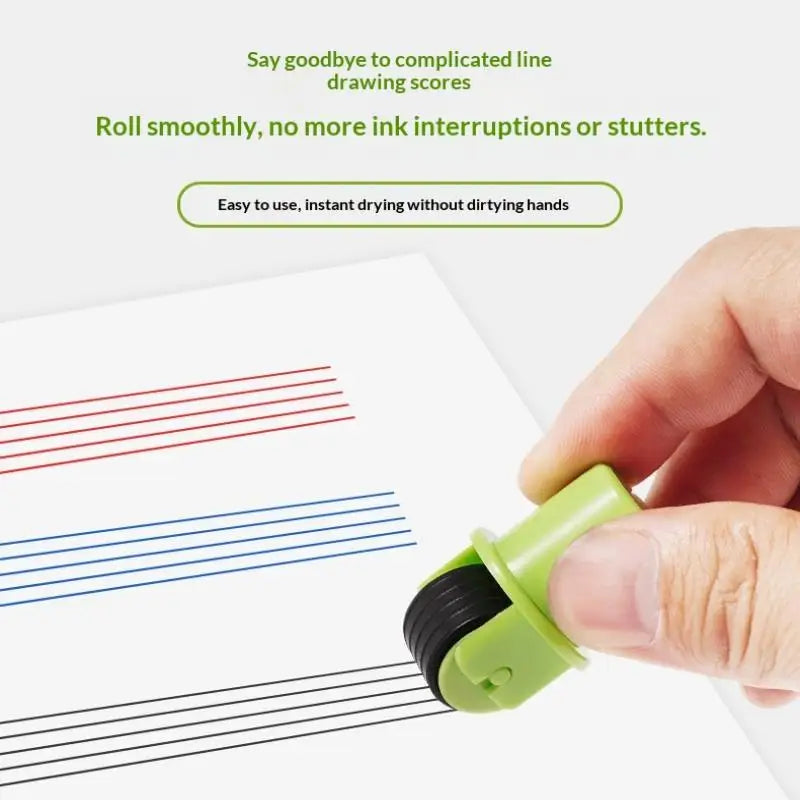 Music Staff 5-Line Roller Stamp | Teaching & Notation Tool Music Staff Stamp Babs