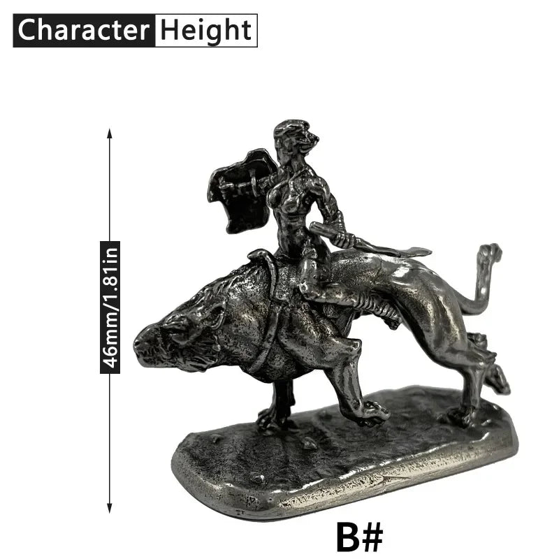 Metal Copper Medieval Knight Centaur Figurine Desktop Ornament Decorative Figurine Babs