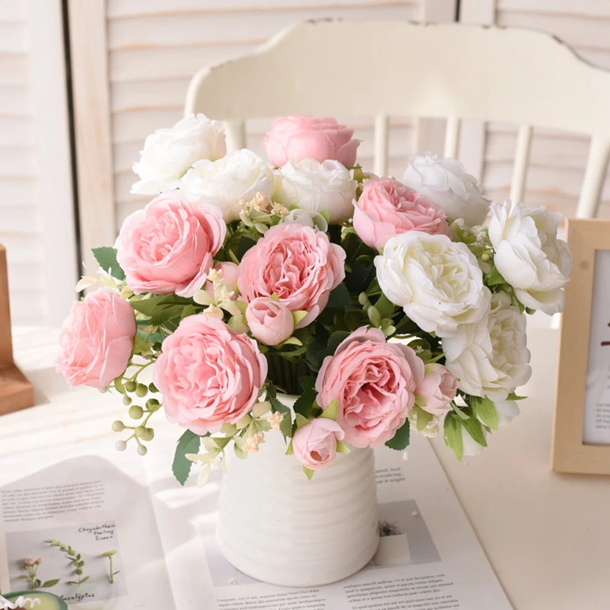 Artificial Silk Peony Flowers – Wedding & Home Decor Bouquet Artificial Silk Flowers Babs