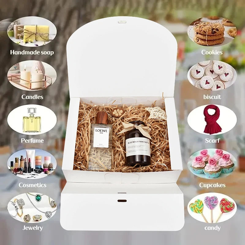 3-Pack White Gift Boxes with Lids & Ribbons – Party & Wedding Gift Packaging Boxes Babs