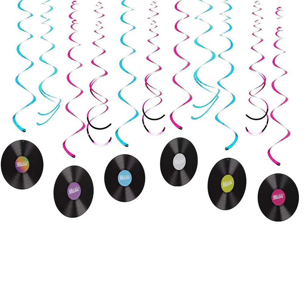 Rockstar Birthday Banner – Guitar & Mic Rock and Roll Party Decor Party Banner Babs Fluorescence Yellow