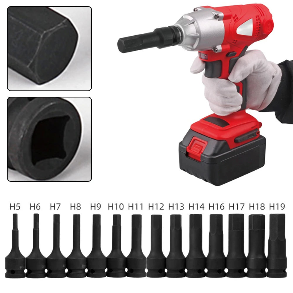 Electric Drill Socket Adapter 1/2" Hex Head – Chrome-Moly Steel Drill Socket Adapter Babs