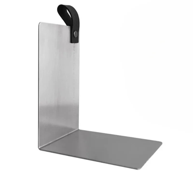 Stainless Steel Bookshelf – Modern Minimalist Desk Book Stand Desk Bookshelf Babs Black-Large