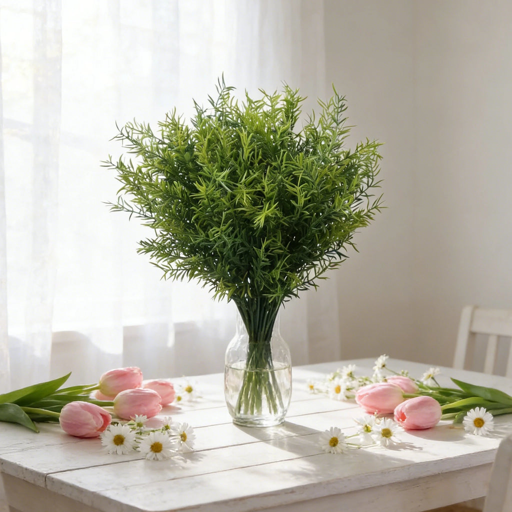 Artificial Lotus Flower Branch | Plastic Fake Plant Home Decor Artificial Flower Branch Babs
