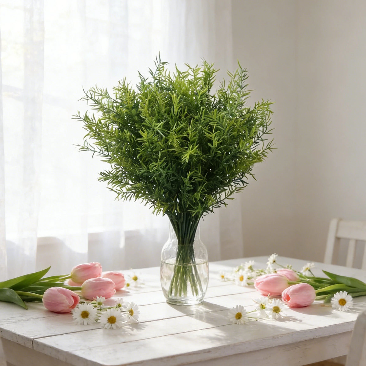 Artificial Lotus Flower Branch | Plastic Fake Plant Home Decor Artificial Flower Branch Babs