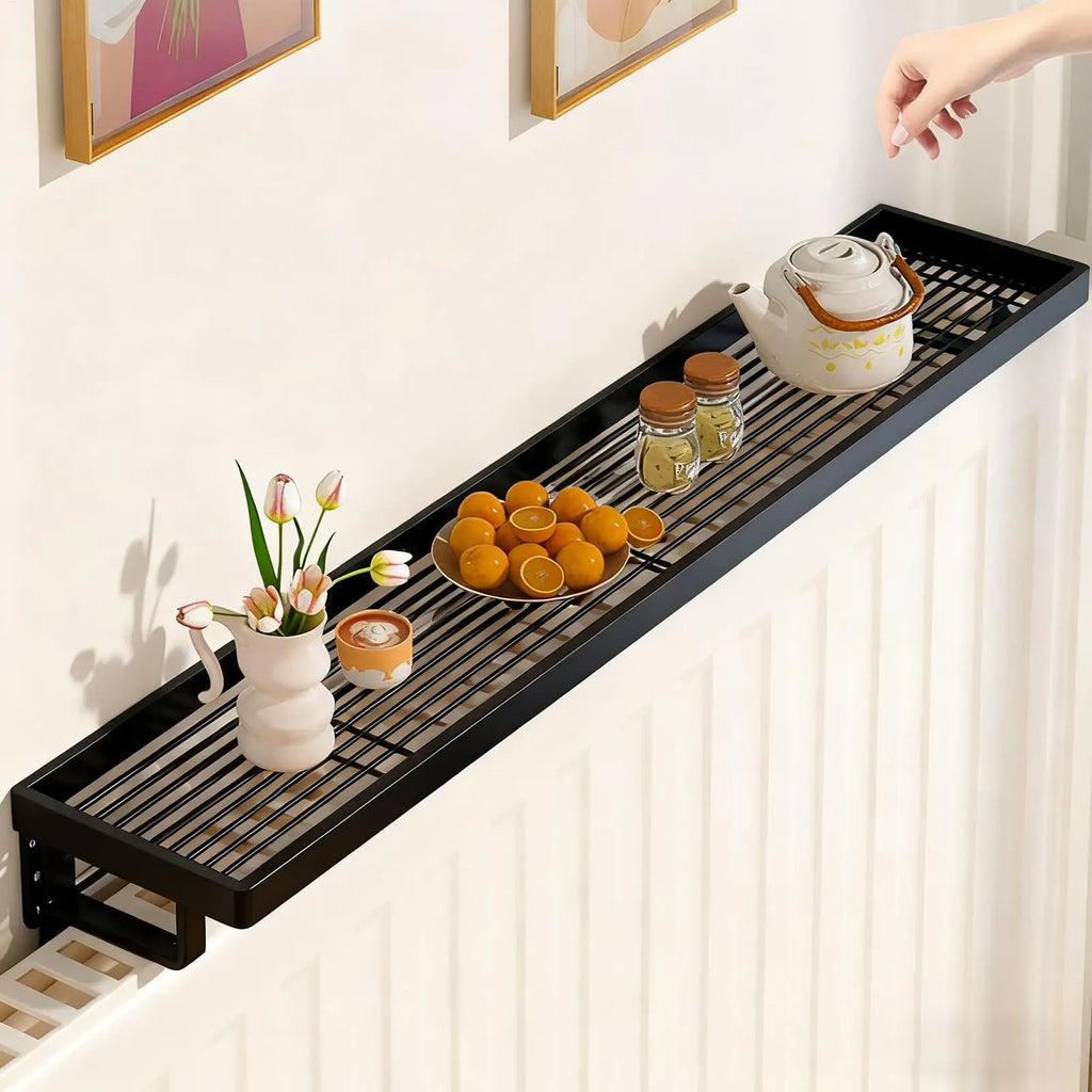 No-Drill Iron Radiator Topper Shelf – Heat-Resistant Organizer Radiator Topper Shelf Babs