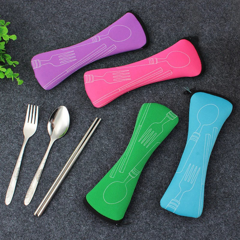 5-Piece Portable Stainless Steel Cutlery Set – Camping & Travel Travel Cutlery Set Babs