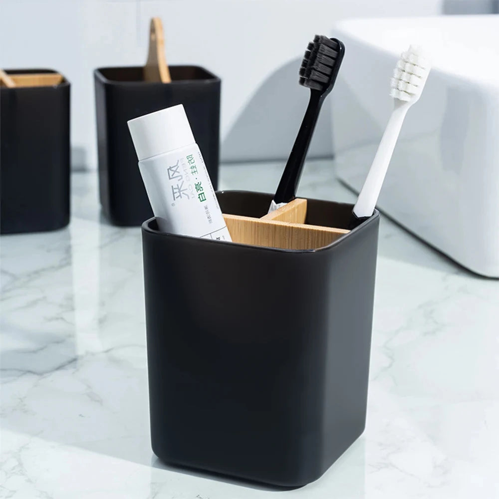 Plastic Toothbrush & Toothpaste Holder – Bathroom Organizer Toothbrush Holder Babs