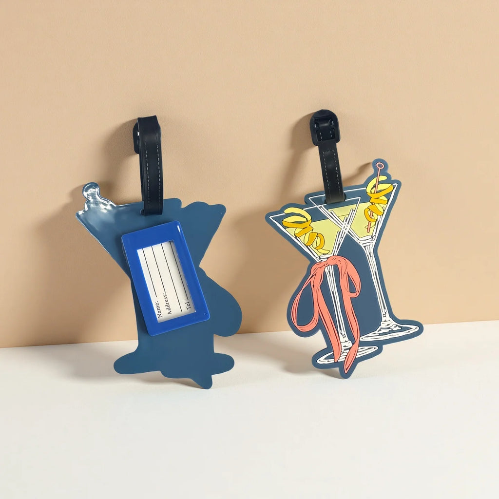 Cute Summer Beach Luggage Tags for Women & Men w/ Loop Luggage Tags Babs