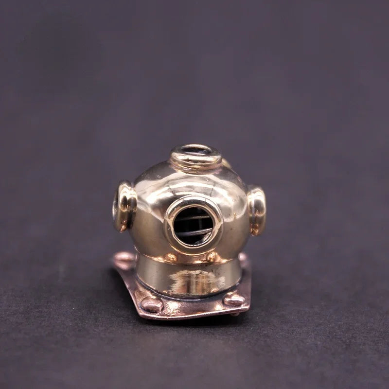 Brass Submarine Diving Helmet Paracord Knife Bead EDC Buckle Paracord Knife Bead Babs