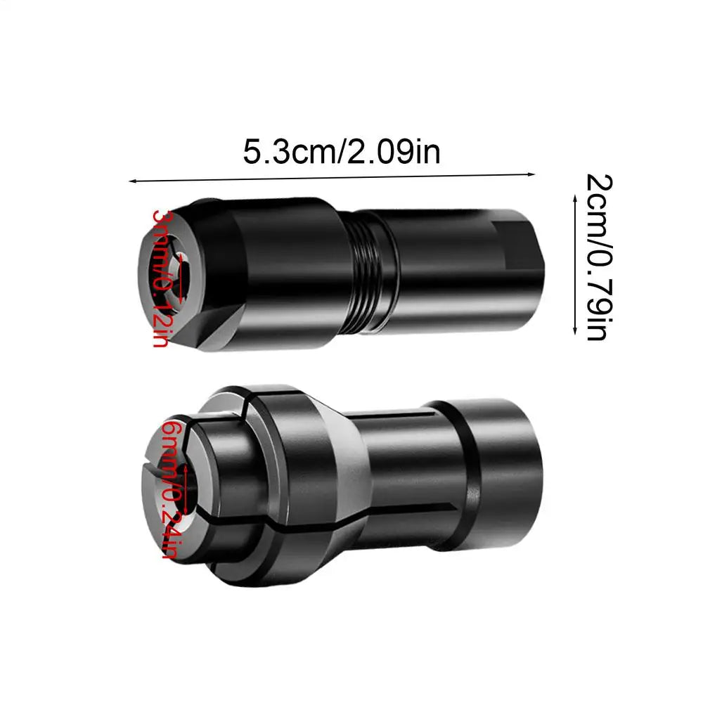 3/6mm Angle Grinder Chuck Adapter – Grinding Conversion Kit Grinder Chuck Adapter Babs Black 2pcs