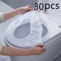 30-Pack Disposable Flushable Toilet Seat Covers for Travel Toilet Seat Covers Babs WHITE