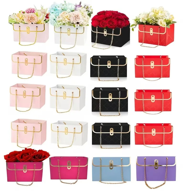 Flower Bouquet Paper Tote Bags – Party & Gift Packaging Flower Gift Tote Bag Babs