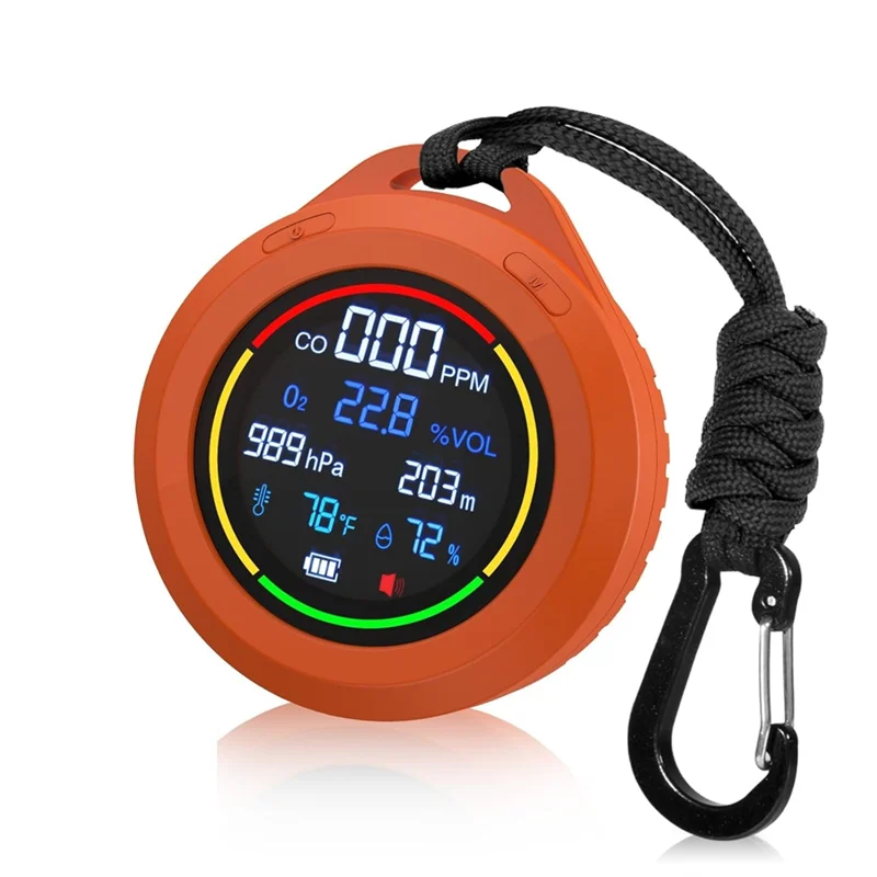 6-in-1 CO & Air Quality Monitor: Altitude, Humidity & Temp Air Quality Monitor Babs