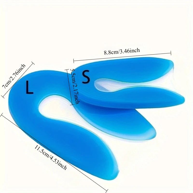 Silicone U-Shaped Heel Cushion Pads – Shock-Absorbing Insole Heel Cushion Insole Babs