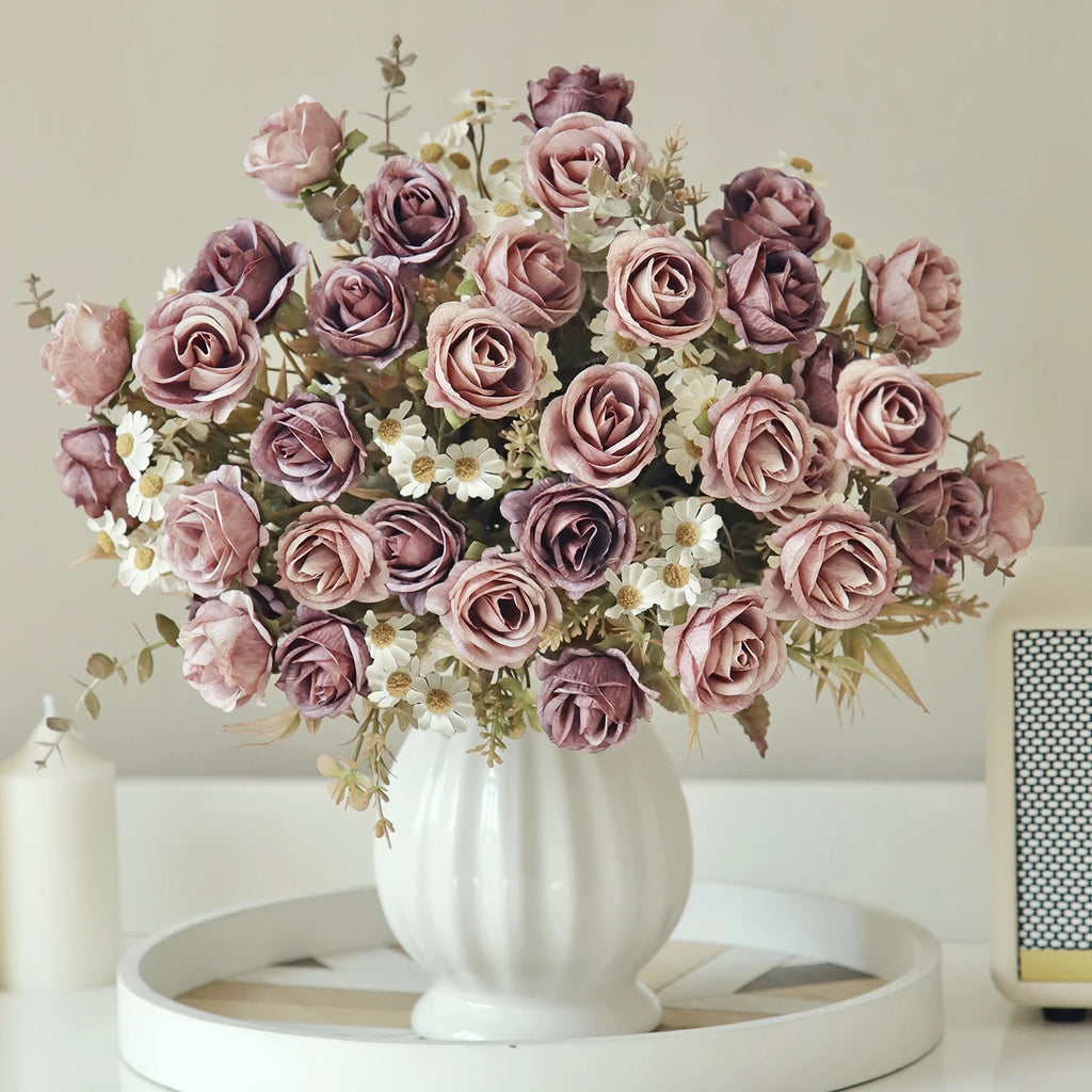 Artificial Silk Rose Bouquet for Wedding & Home Décor | DIY Artificial Silk Flowers Babs
